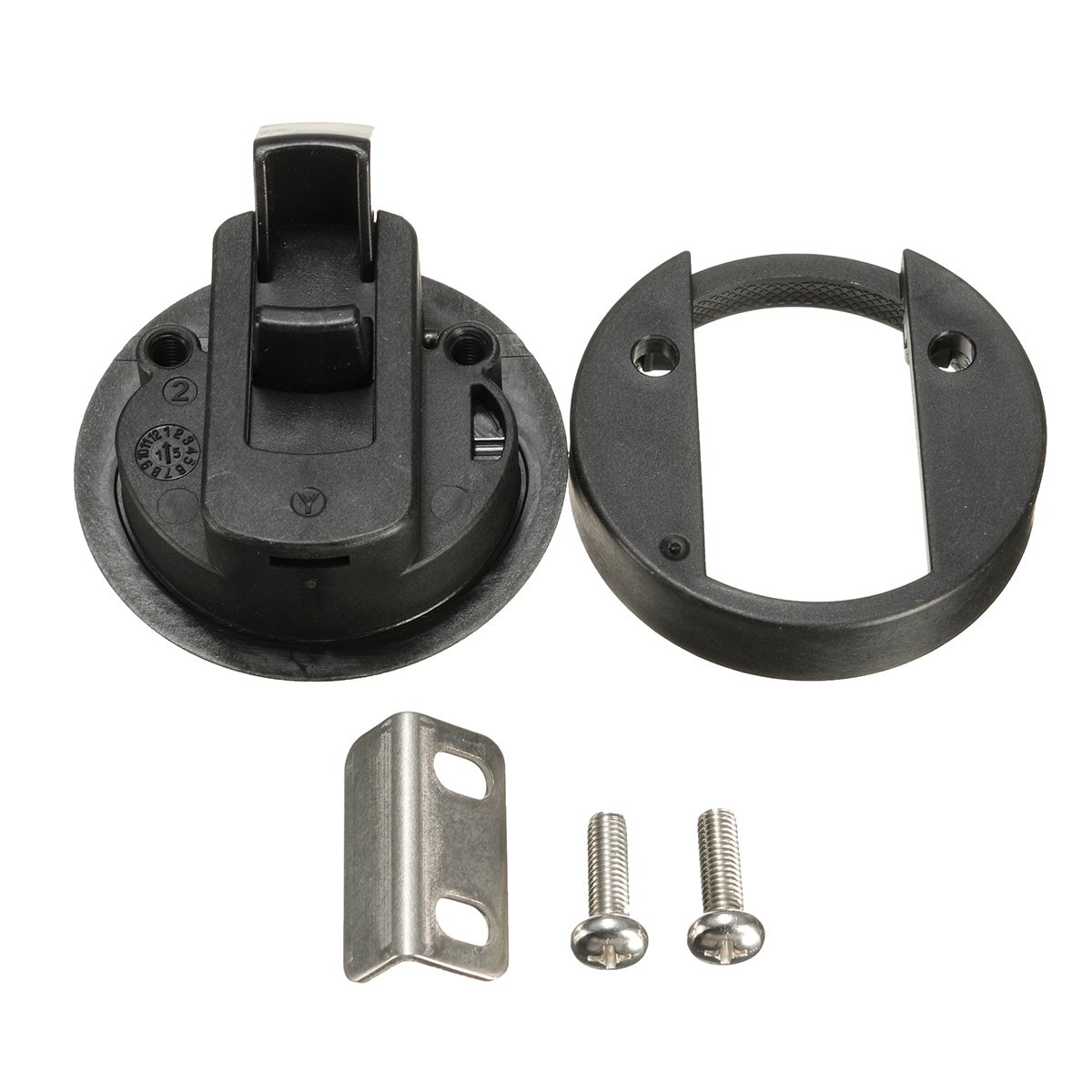 Lot de 4 serrures Push Lock pour camping-car, serrure à clapet, serrure de meuble, serrure de trappe d'accès, hublot à ras, casier, ascenseur à tiroir, serrure de hublot pour camping-car