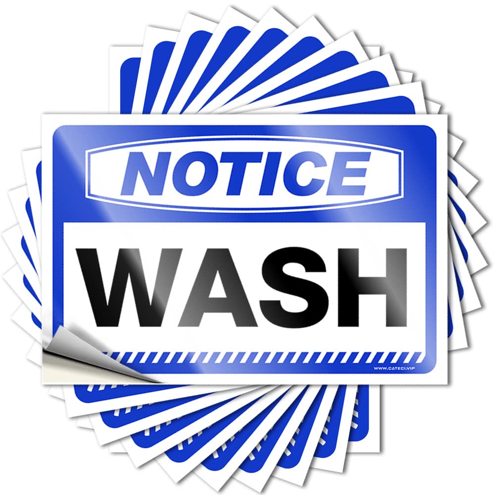 Decals Funny Stuff Stone Half Cover Notice Wash - Scratch Resistant Stickers(12X18CM)