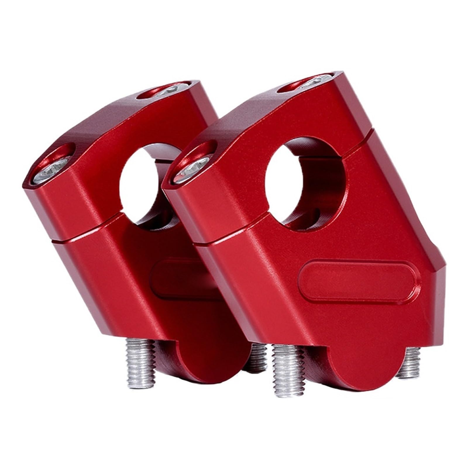 DGOINGPI 22/28mm Universal Motorcycle Handlebar Riser Mount Heightening Clamp(Red-28mm)