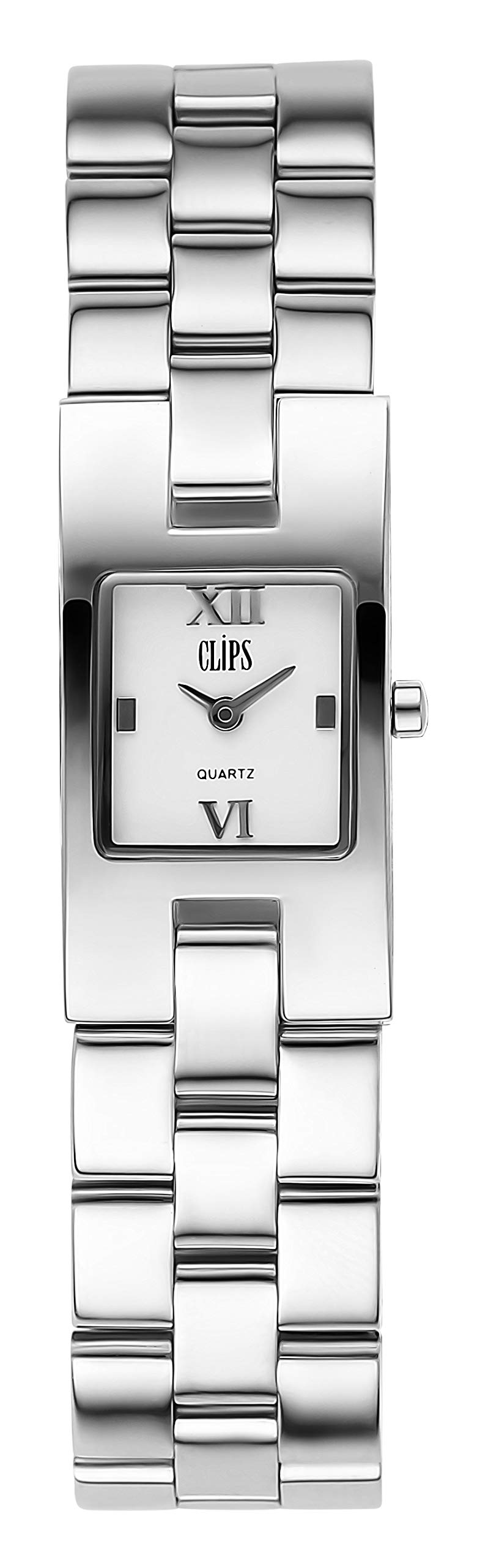 Clips Damen Analog Uhr mit Metall Armband
