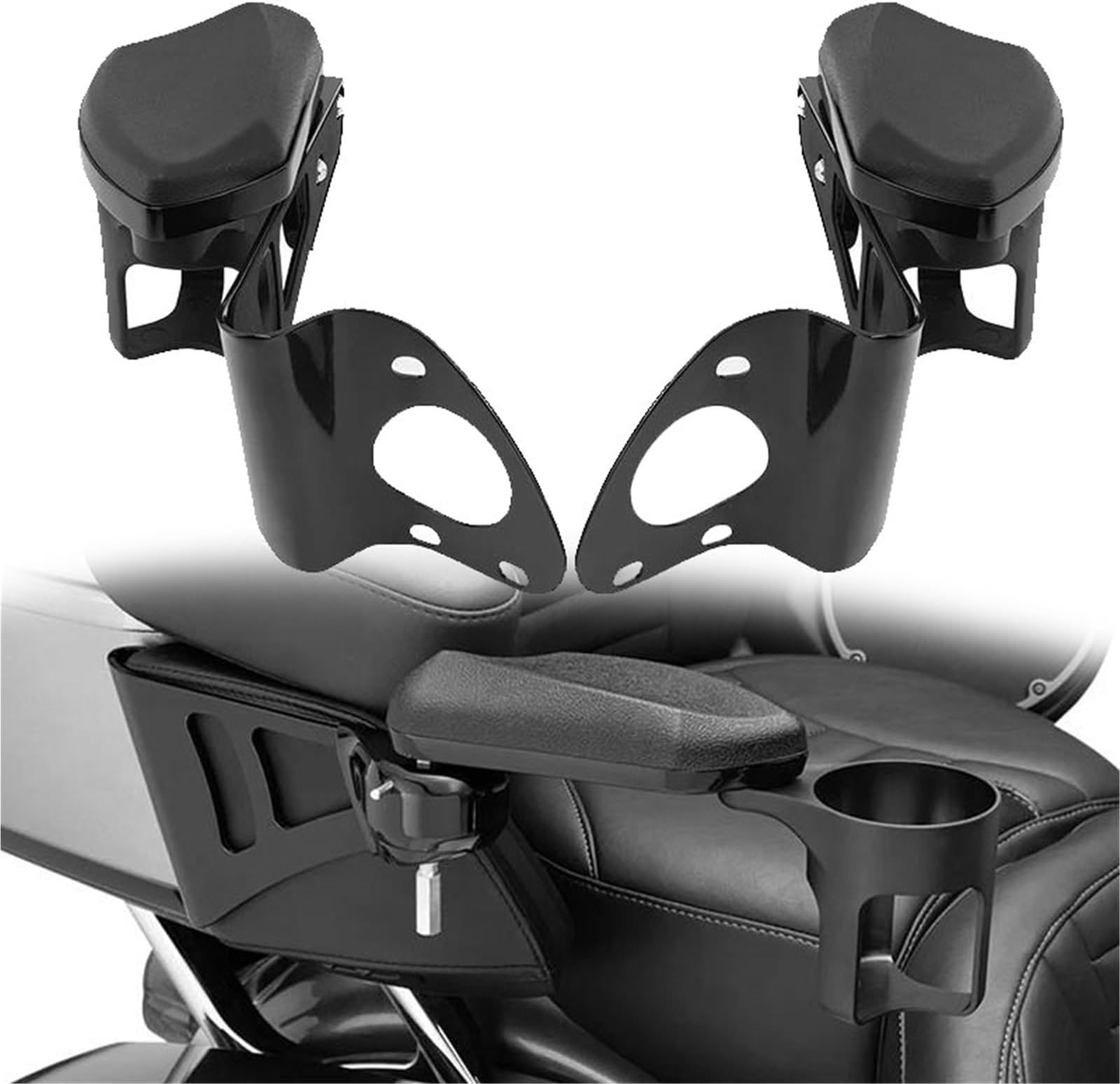 Handle part For Harley For Touring For Electra Road Tri Glide 2024 Motorcycle Accessories Adjustable Cup Holder Rear Passenger Armrests Handlebar