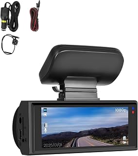 Front & Rear Dashcam, 2025 New Car Dash Cam 1080p Dash Camera, Super Night Vision, 24H Parking Monitor, Loop Recording and Motion Detection(Dual Recording (Front and Rear))