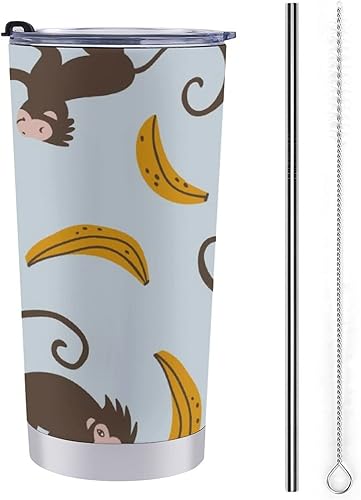 ALLMIX SPOROT Vaso de acero inoxidable de 20 onzas con tapa y pajita vaso de café aislado para mamá papá regalo del día de San Valentín