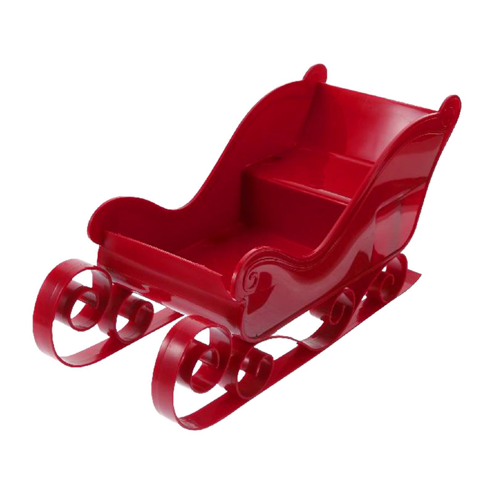 CYDZSRA Santa Sleigh Ornament Holiday Ornaments Present Christmas Sleigh Statue Ornament Crafts Captivating Miniature Figurines Decor Christmas Statue Crafts Sculpture