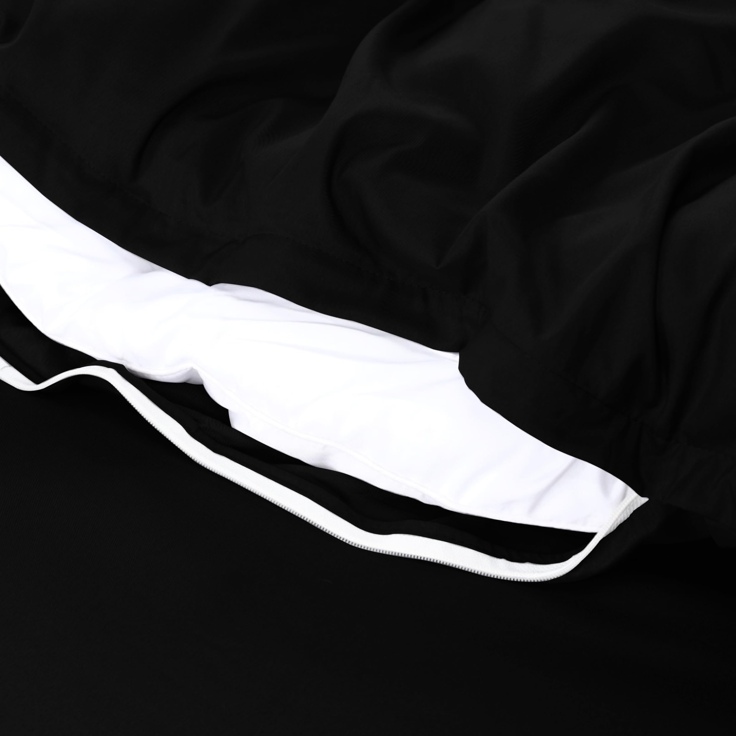 Utopia Bedding Copripiumino Singolo - Copripiumino in Microfibra di Poliestere 135x200cm + Federa Ricamata 80x80cm – Nero