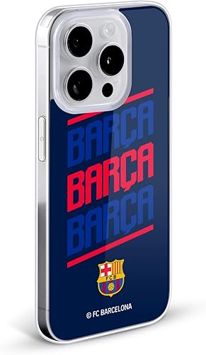 Miniatura 2 de Head Case Designs Funda de gel con licencia oficial del FC Barcelona Barca tipo gráfico [protección de grado militar] compatible con Apple iPhone 15
