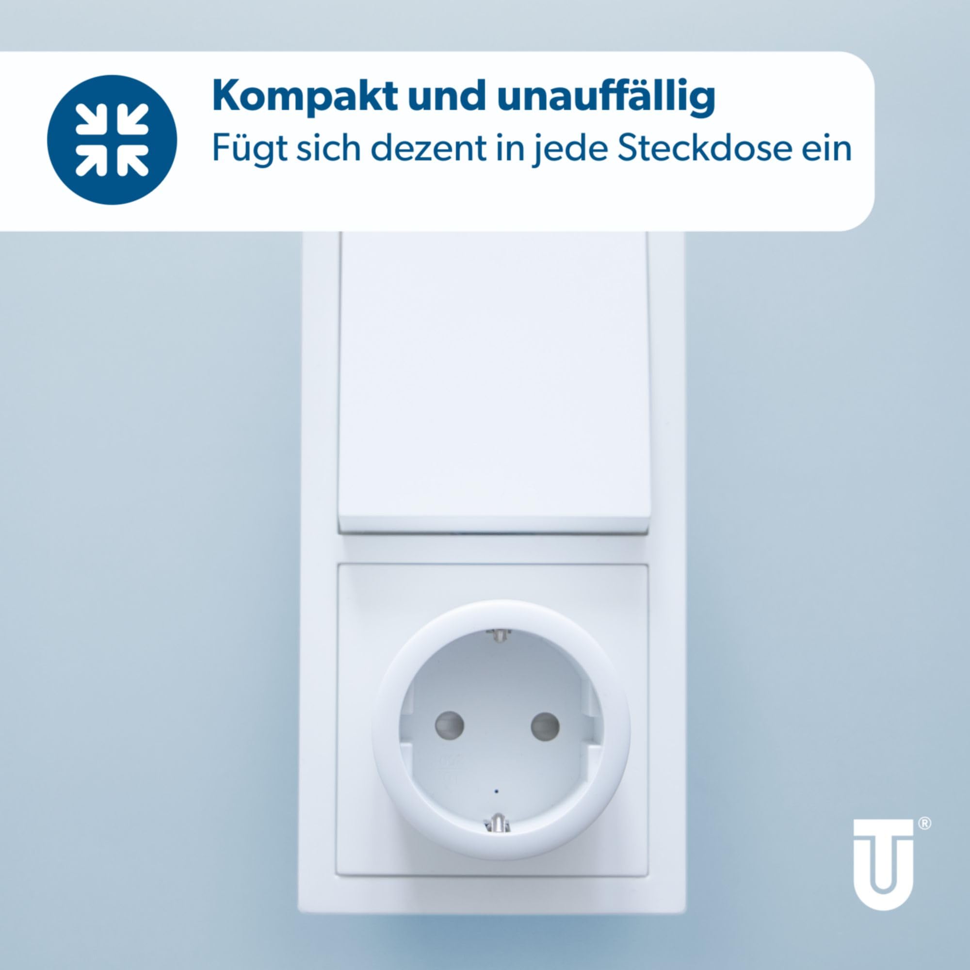 UNITEC - Adattatore Wi-Fi, presa intelligente WLAN, con timer e temporizzatore, Design Award 2021