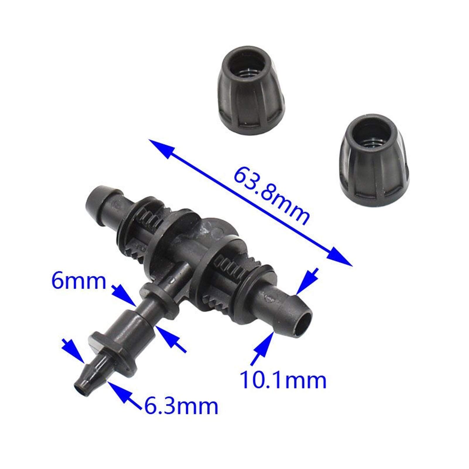 Adattatore per Tubi da Giardino Giardino Tubo Flessibile Tee 8/11 a 4/7 Tubo Flessibile Connettore con connettore Giardino Giardino Tee Collettore da 3/8"a 1/4" Adattatore 30 PCS