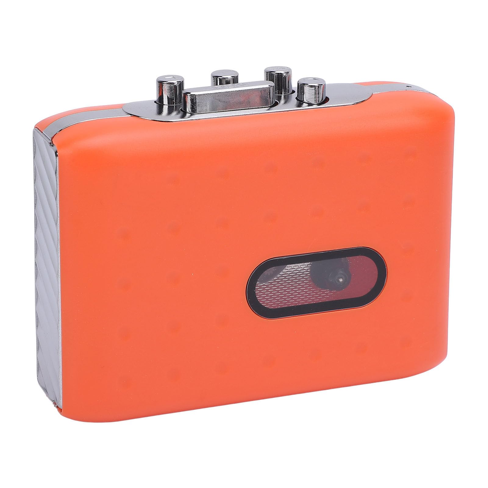 Cassette Player, Cassette to Digital Converter, Cassette Tape Recorder, Tape to MP3 Converter Recorder Portable USB C Orange for Headphone Jack