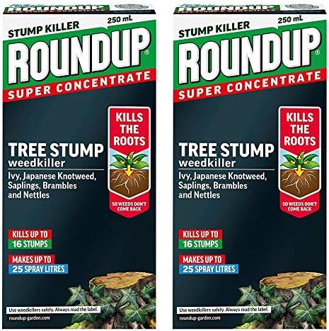2 X Roundup Tree Stump and Root Killer 250 ml Liquid Concentrate Weedkiller