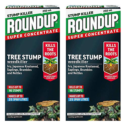 Image of Roundup 2 X Tree Stump and Root Killer Liquid Concentrate Weedkiller, 250 Ml