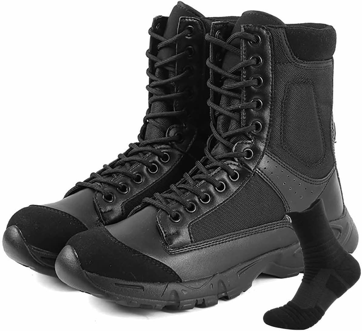 CLSQLXYJZC Men's Tactical Army Boots, breathable jungle Desert Combat Boots Water Resistant Lightweight Hiking Boots Military Work Boots Men Jungle Boots