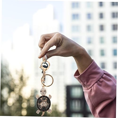 Miniatura 3 de CALLARON 2pcs Diamond Turtle Pendant Turtle Charm Key Hanging Prop Animal Keychain Pendant Rhinestone Key Chains