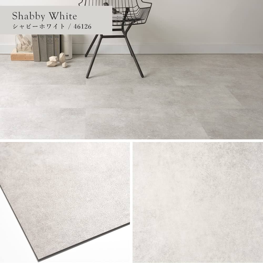 シャビー調フロアシート ペイントホワイト 90×1000cm シャビー調フロアシート ペイントホワイト 90×1000cm