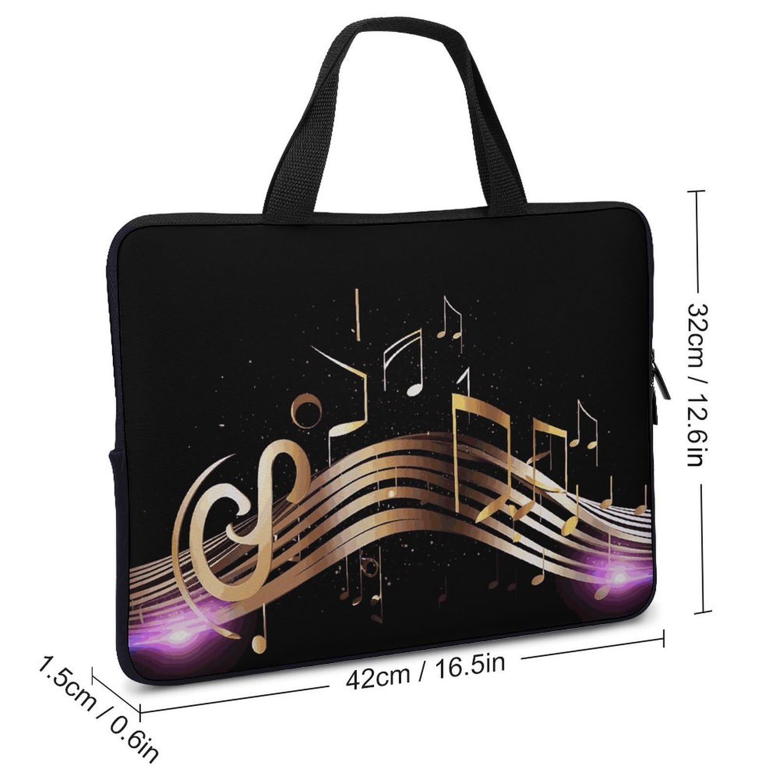 Custodia per laptop da 17", ultra sottile, leggera e impermeabile, in neoprene resistente, con cinghia da polso