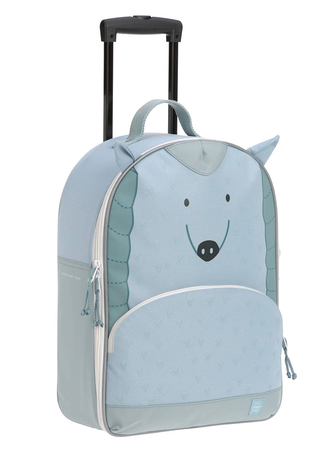 LÄSSIG Kinderkoffer Trolley Reisekoffer mit Teleskopstange und Rollen ab 3 Jahre, 45 cm, 17 L/Trolley About Friends, Lou Armadillo
