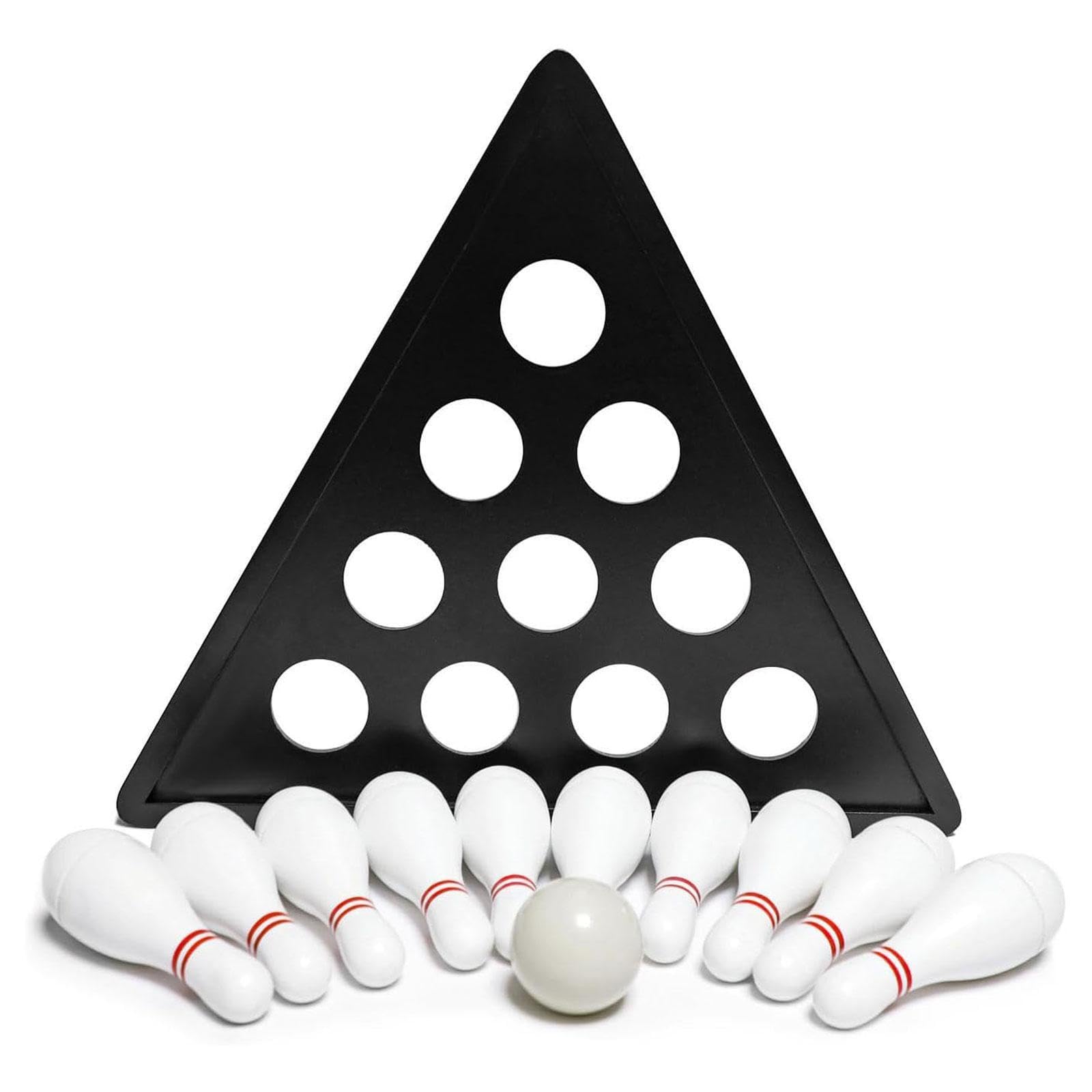 Mini Birilli da Bowling Completi per Gioco da Tavolo da | attività artigianali al chiuso, gioco da tavolo da shuffleboard per bambini, giocattolo da bowling con 10 birilli per