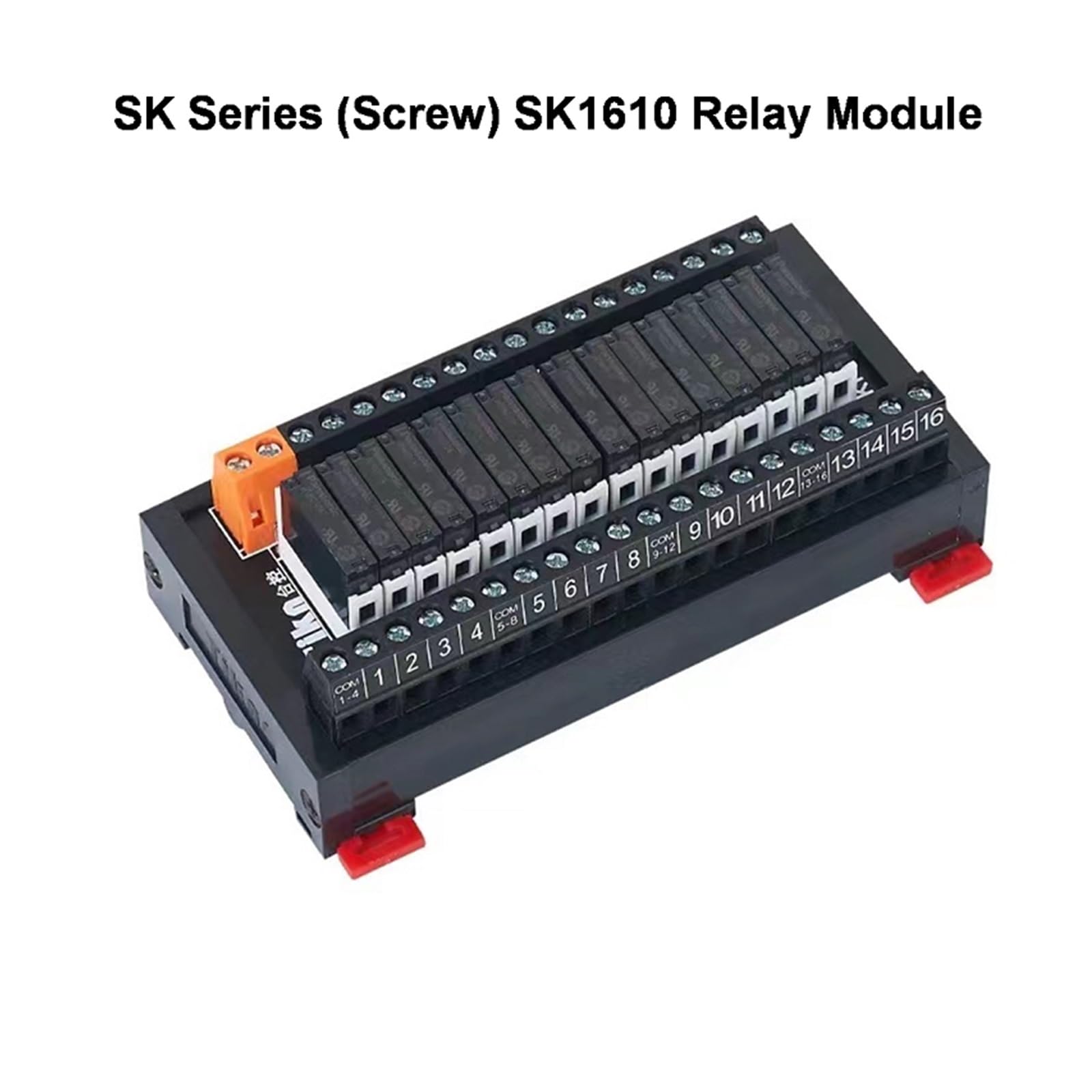 Modulo relè serie SK/SY amplificatore PLC scheda guida DIN relè collegabile 4/6/8/10/12/14/16 canali 5 V/12 V/24 V NPN/PNP compatibile(5VDC,SK1210 12CH)