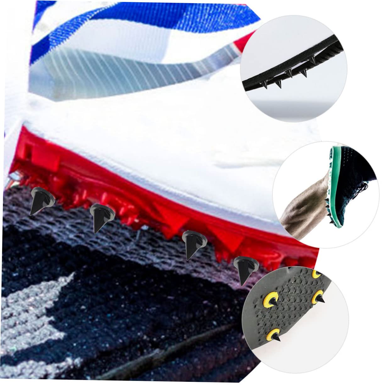 YARNOW 250 Piezas Clavos Deportivos Pirámide Cross Country Picos Pista Picos Hombres Accesorios Al Aire Picos De Golf Picos De Pista Picos De Repuesto para Zapatos Zapatillas De