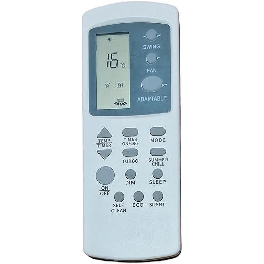 SRIVI Compatible for Blue Star AC Remote Original Model Suitable 1 1.5 2 Ton Split and Window AC Remote Self Clean/Eco/Silent Function