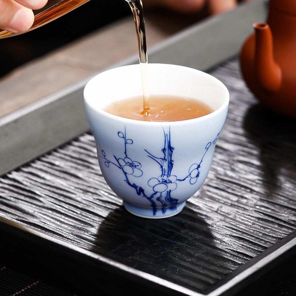 Filiżanki Matcha Ręcznie Malowana Śliwka Kwiat Herbaty Kubek Host Kubek Domowy Ceramiczny Kubek Do Herbaty Kuchnia Wykwintny Osobisty Kubek Do Herbaty Zestaw Do Herbaty Kubek Zaparzacz