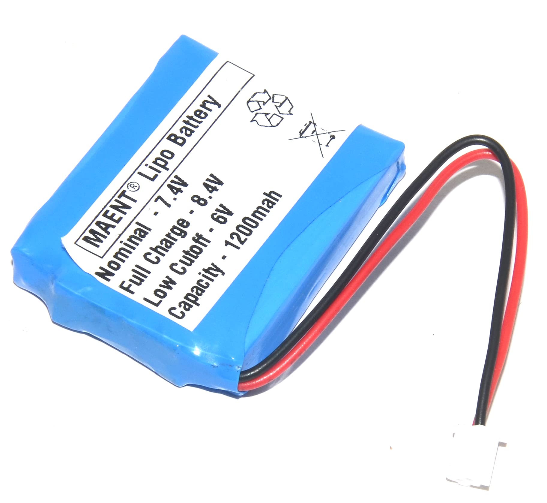 Buy MAENT® 1Pcs Protected 7.4V 1200mah Lithium Polymer Rechargeable