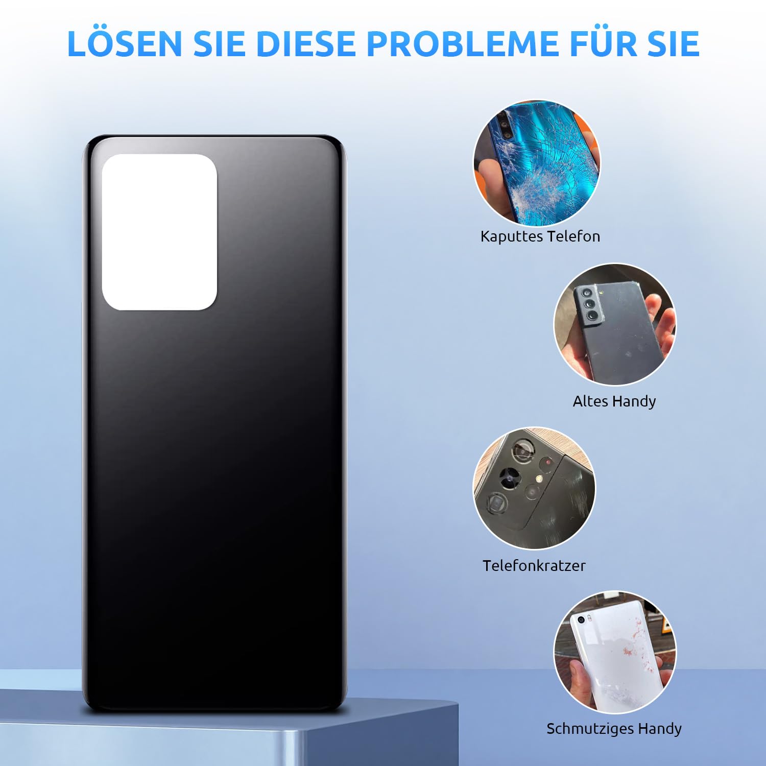 Akkudeckel für Xiaomi Redmi Note 12 Pro+ Plus Blau