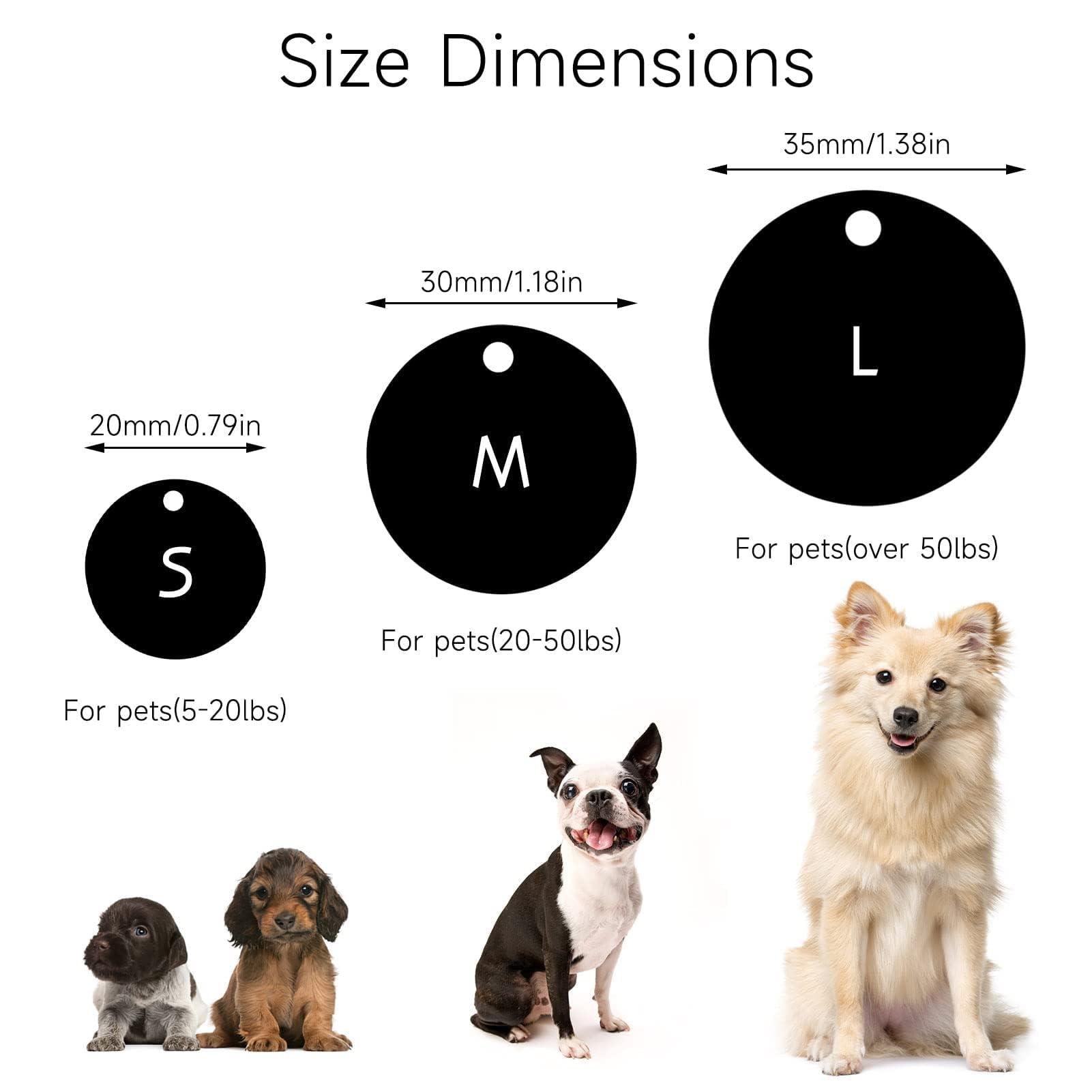 Targhetta Per Cane Personalizzata YEHANTI - Medaglietta In Acciaio Inossidabile Con Incisione Doppia Faccia Per Cani E Gatti (Nero, Grande) - Foto 13