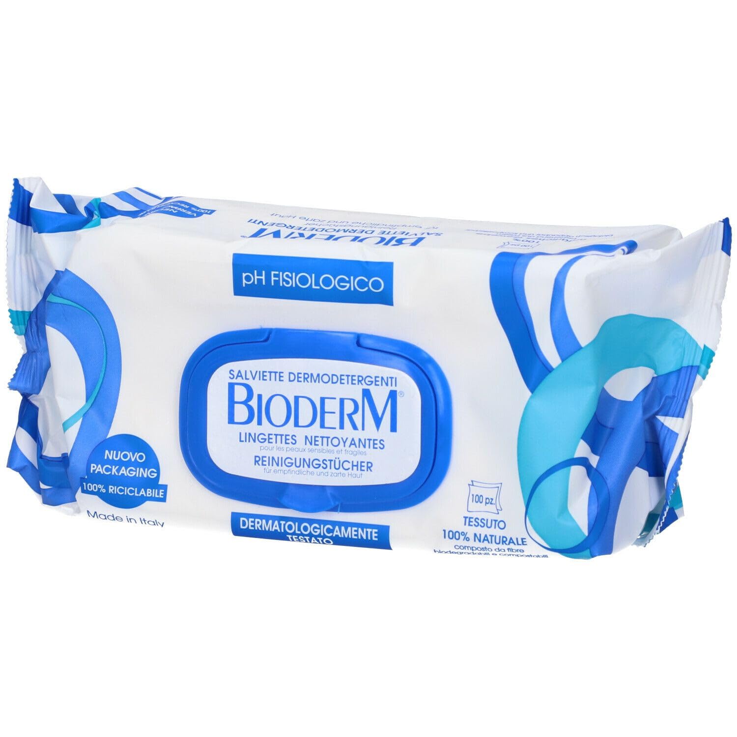 Bioderm Salviette Detergenti Corpo Delicate 100 PZ – Salviette Rinfrescanti per Igiene Cute Delicata e Sensibile
