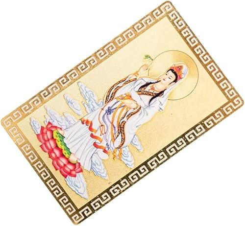 Miniatura 7 de Decoración de coche Accesorios de coche chino Feng Shui Kwan Guanyin Amuleto de Buda auspicioso para paz segura salud riqueza buena bendición