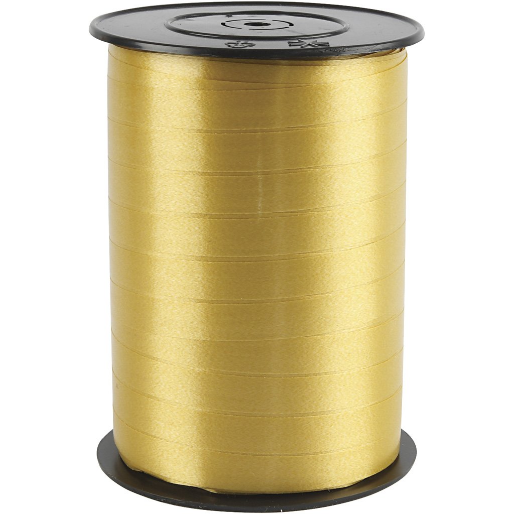 Creativ Company 10 mm x 250 m Gift Ribbon, Traditional Gold