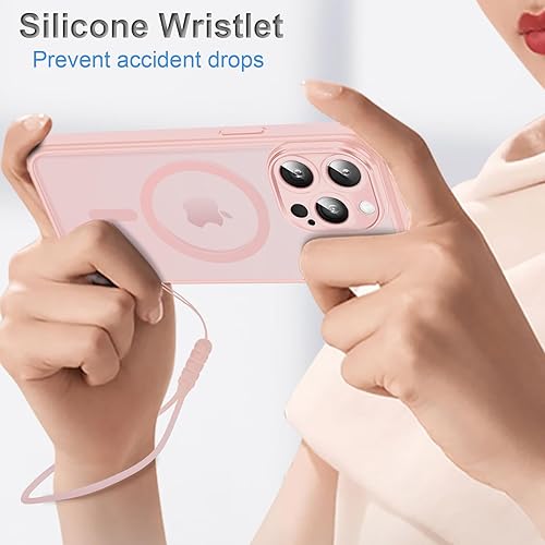 Miniatura 7 de ROYBENS Funda transparente mate para iPhone 14 Pro-Max compatible con Magsafe, protección completa de lente de cámara, protector de pantalla, correa