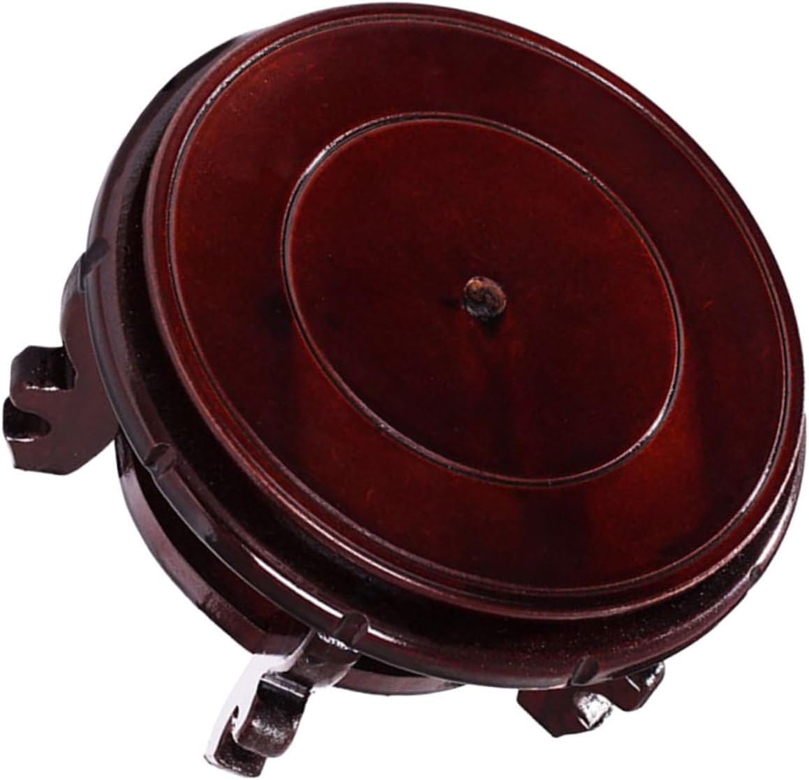 Wooden Plant Stand Potted Plant Riser Indoor Home Ornament Display Base 28cm Diameter High-density Board with 130mm Height for Vase Sculpture Fish Tank Holder