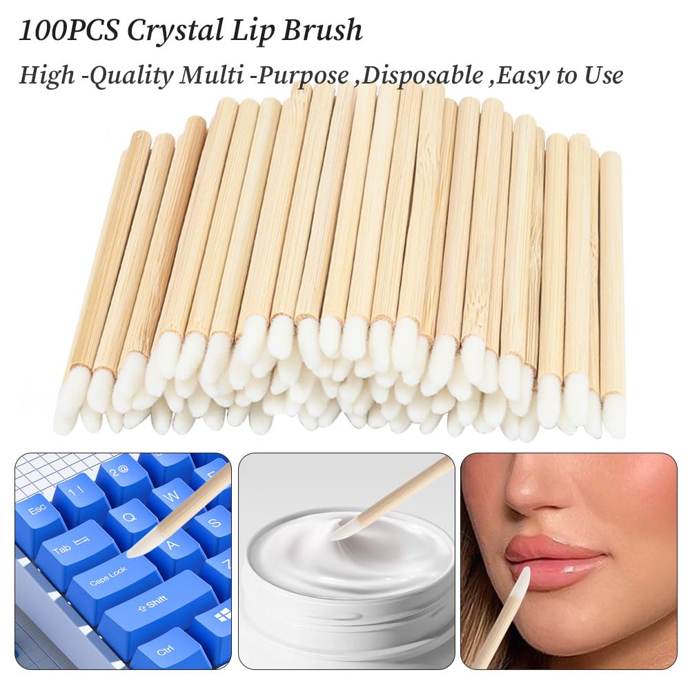 300 Pack Disposable Spoolies Brushes Sets Mascara Wand Lip Brushes Cotton Swab for Eyebrow Eyelash Extension Tattoo Lipstick Applicator image 5