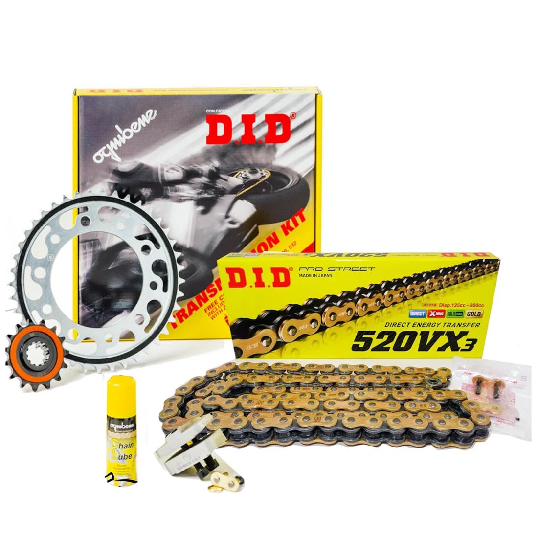 375441000 Kit chaîne Couronne Pignon dID Kawasaki Z 750 S, Z 750 R ABS 2005-750 cc