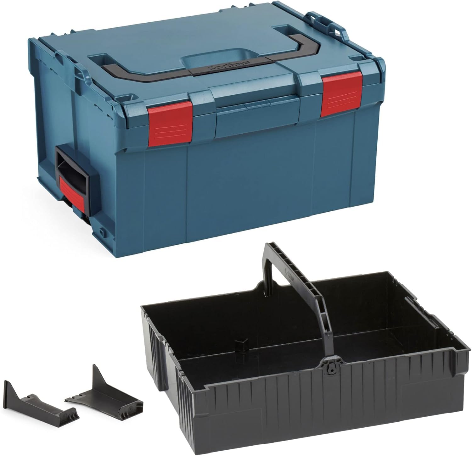 Bosch Sortimo L-BOXX 238 Größe 3 professional blau ohne Logo - Serie G (alte Version) - mit Einhängeeinsatz schwarz - Professioneller Werkzeugkoffer erweiterbar