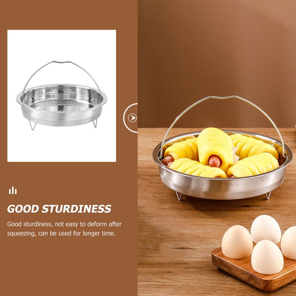 Panier Friteuse Sans Air (air Fryer) - Acier Inoxydable 304, 21x21x6 Cm, Avec Poignée - Pour Cuisson Uniforme - 5