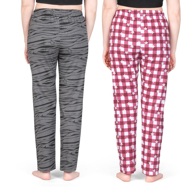 Image of Real Basics Womens Cotton All Over Print Pyjamas (Set of 2)