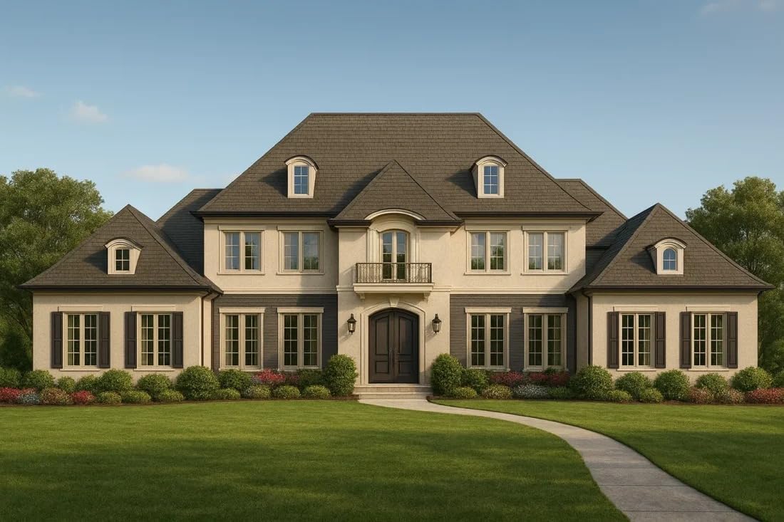 14-1690 House Plan - Luxe House Floor Plan with Architectural Designs and CAD Blueprint