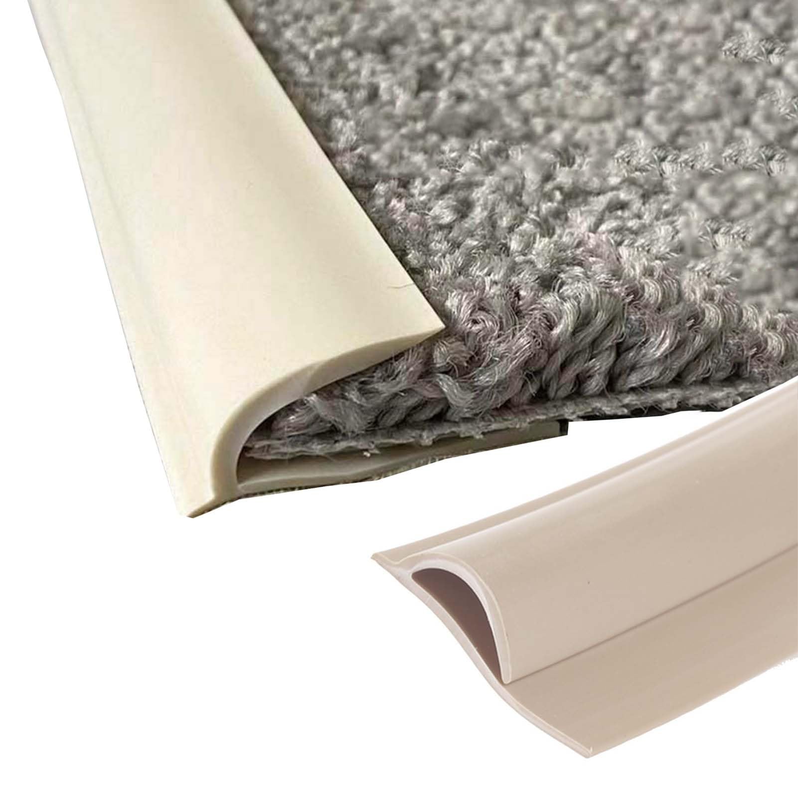 Bande autocollante pour moquette – Bandes flexibles de 8 m pour sols en bois et carrelage, protection de tapis découpable, reliure Bei pour des surfaces lisses et sûres, et facile à installer