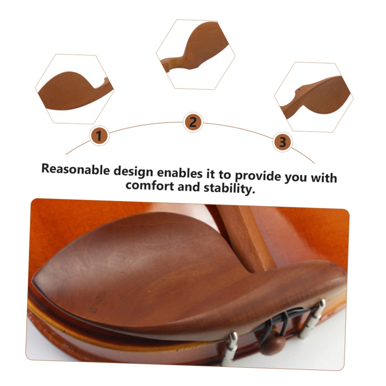 BESPORTBLE 1Pc Jujube Wood Violin Chin Rest Durable Accessory for Enhanced Comfort and Stability for Daily Practice and Performance present for Violin Enthusiasts