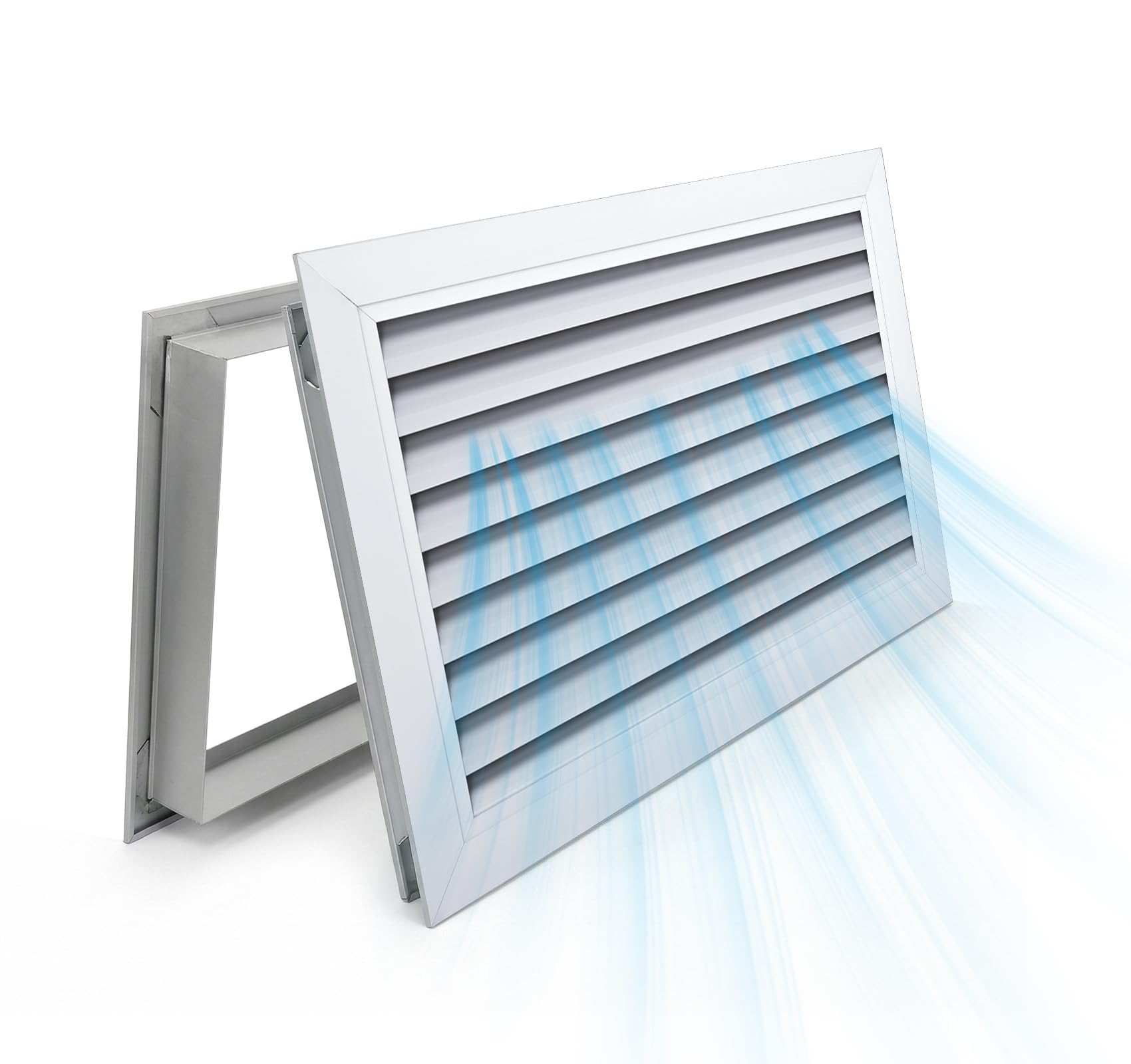 uyoyous Rejilla de ventilación de aluminio de 500 x 300 mm, doble cara, rejilla de ventilación, rejilla de ventilación con protección contra insectos, rejilla de ventilación para puerta para cocina