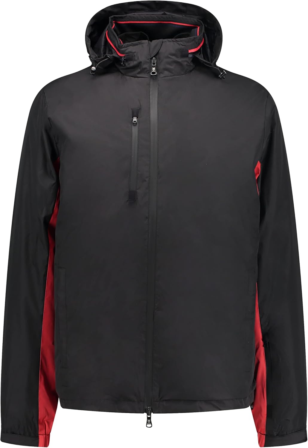 Marwin Sports Balkan Men Black 4-in-1 Water and Wind Resistant Hooded Jacket with Removable Features, S