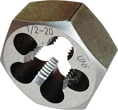 1/2"-20 UNF Hex Die Rethreading Die Thread Die Carton Steel Right Hand