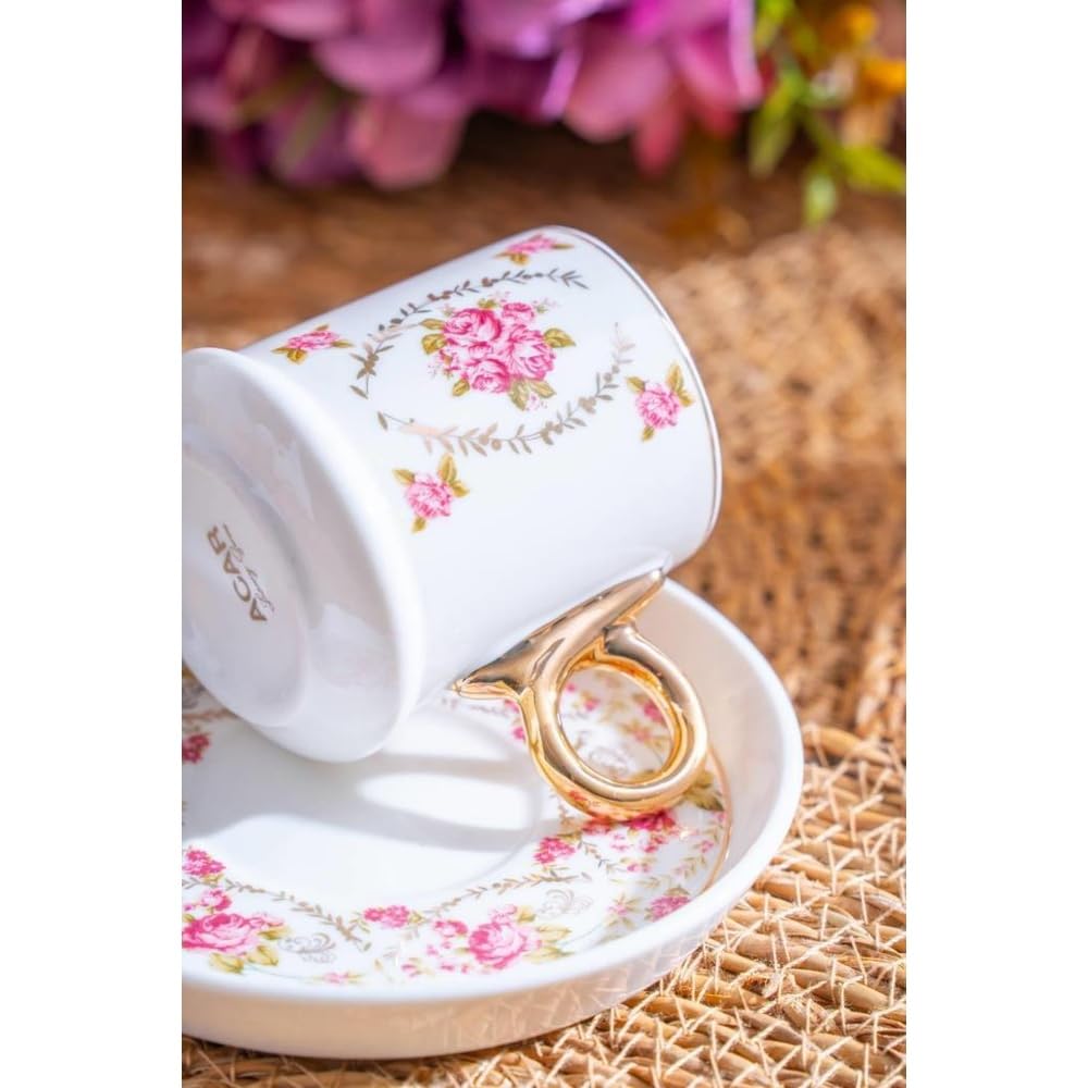 Acar Terra Rosa 6 Kişilik Kahve Fincanı Takımı - 90 ml MX-07171