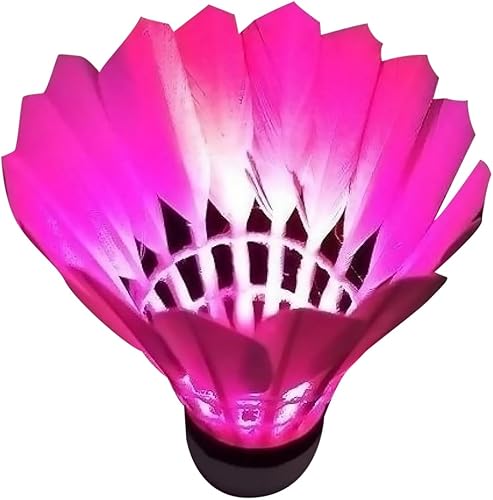 Miniatura 8 de Paquete de 4 volantes de bádminton LED Dark Night, juego de bádminton Birdie que brilla en la oscuridad para exteriores e interiores