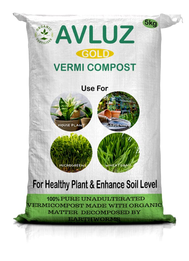 AVLUZ Gold Organic Vermicompost Fertilizer, Pesticide-Free Plant Nutrient (5 KG) (B0BLZ6N576) Amazon Price History, Amazon Price Tracker