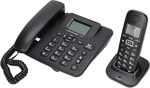 Miniatura 8 de ASHATA Sistema de teléfono inalámbrico con cable expandible compatible con DTMF, llamadas de 3 vías/identificador de llamada/llamada en espera, 1