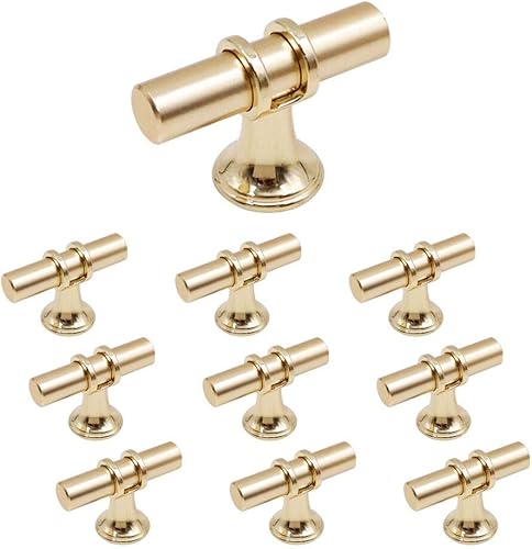 Miniatura 1 de ECREW Tiradores de gabinete de cocina, manijas de barra en T, tiradores de puerta de muebles, tiradores de cajones, tiradores de armario, centros de