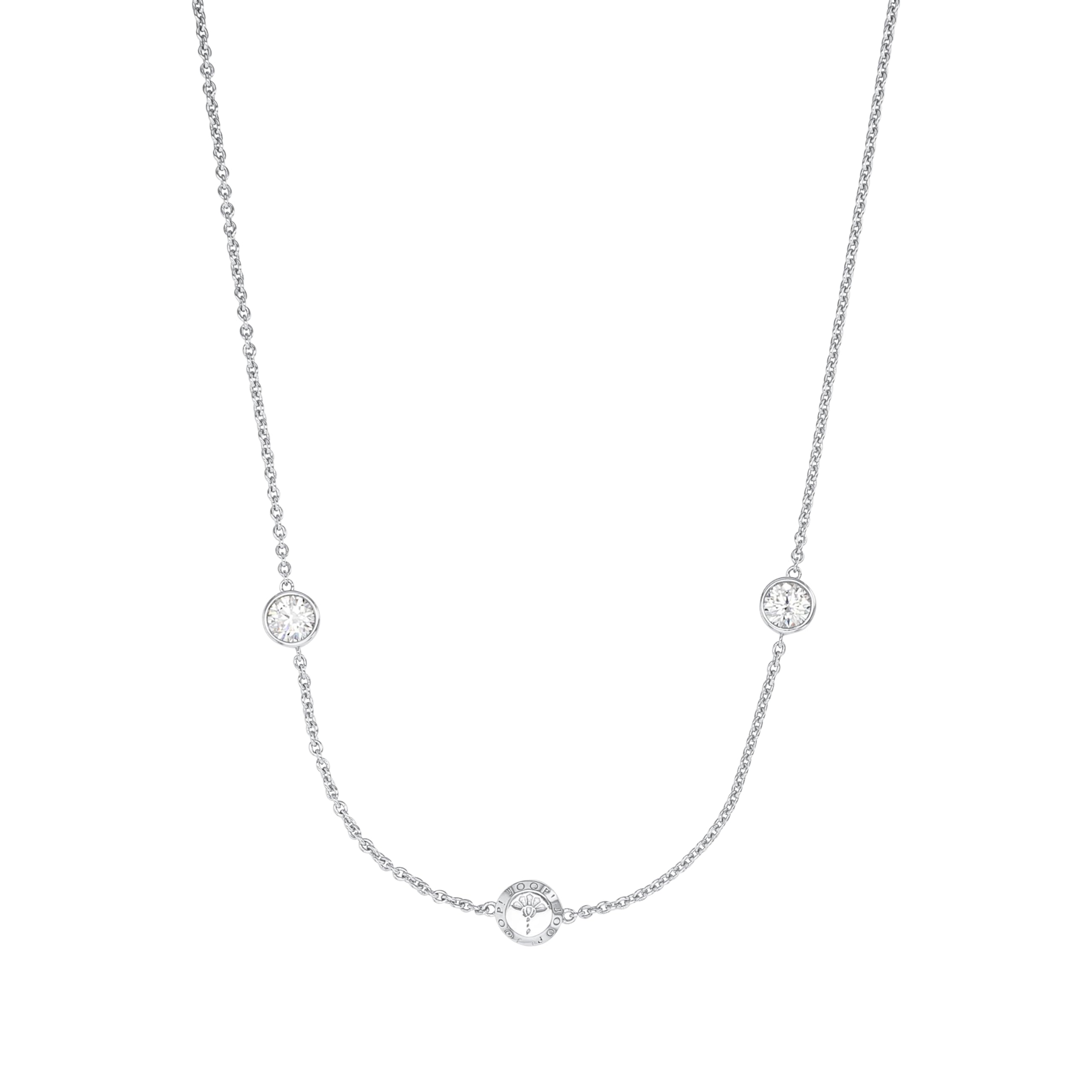 JOOP! Halskette Rundankerkette mit Zirkonia – 45 cm, Silber 925